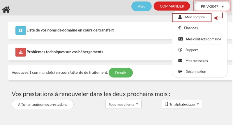 créer un compte client chez Domaine-CAhat